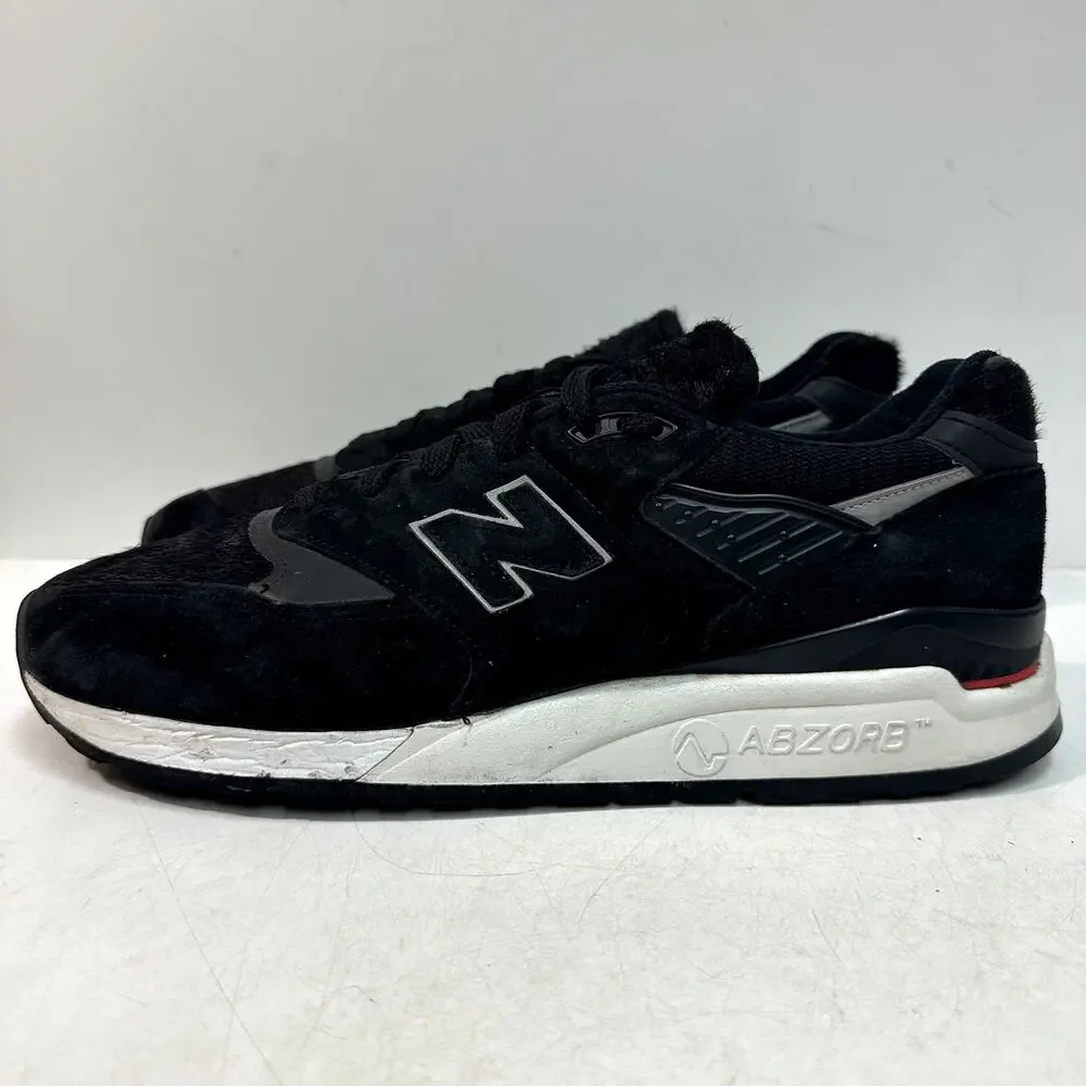 VGUC New Balance 998 Pony Hair Black White M998TCB Made in USA Men's 11